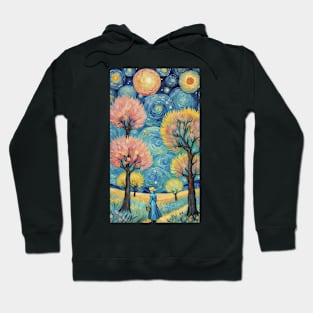 Starry Night Symphony: Van Gogh's Inspired Landscape Hoodie